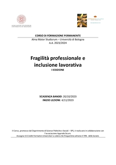 “PARTE” A BOLOGNA IL CORSO DI ALTA FORMAZIONE PERMANENTE PER OPERATORI DEL TERZO SETTORE (2023-24): E’ UNA INIZIATIVA APPRODO SICURO CON L’UNIVERSITA’ DI BOLOGNA